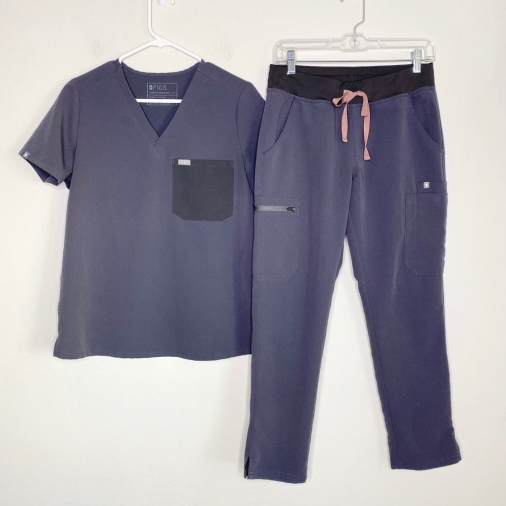 Figs Scrub Set Catarina One Pocket and Yola skinny straight leg